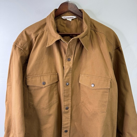 Tough Duck Canvas Chore Coat Snap Button Front Shacket Unisex Workwear - Picture 3 of 11